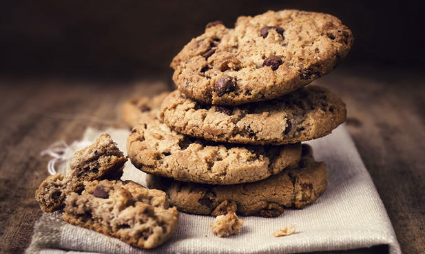 cookies com pepitas de chocolate
